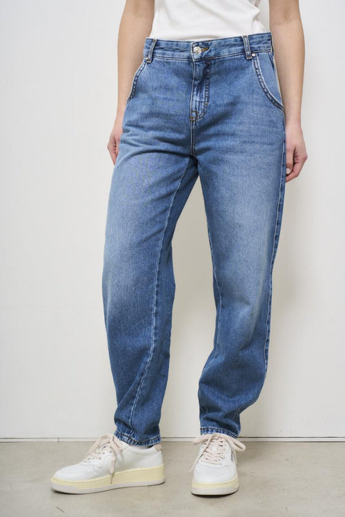 Jeans donna in denim medio - 2
