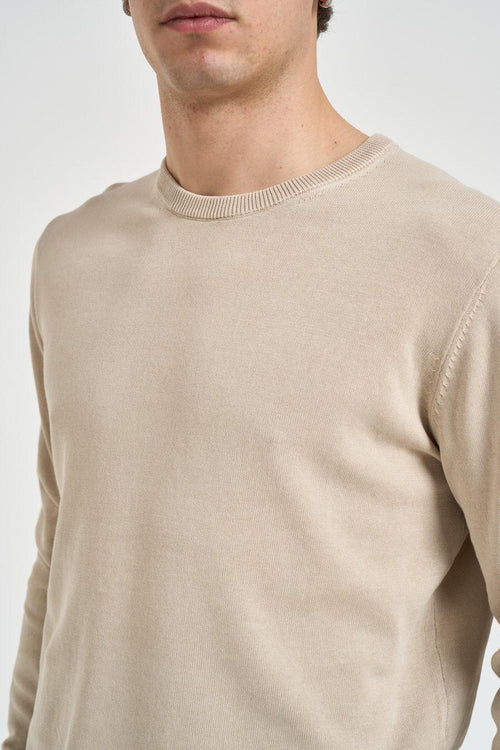 Maglia uomo girocollo beige - 2