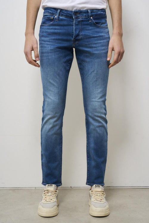 Jeans uomo slim fit in denim medio