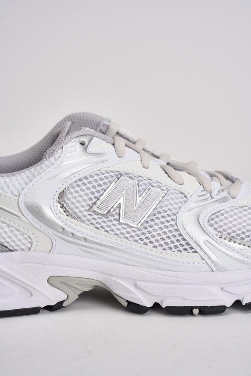 Sneakers donna 530 bianche e argento - 2