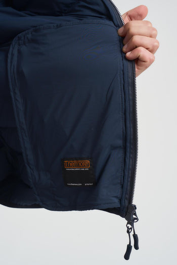 Piumino uomo con cappuccio blu - 5