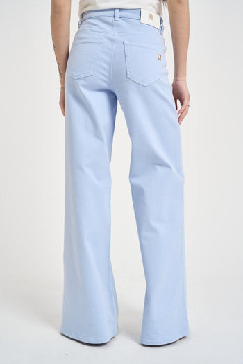 Jeans donna in denim celeste - 4