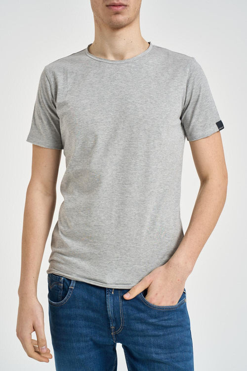 T-shirt uomo girocollo grigio chiaro