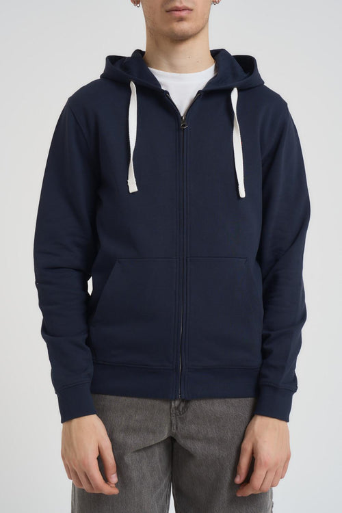 Felpa uomo con cappuccio blu