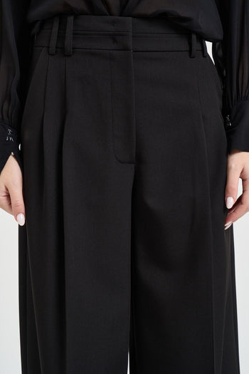 Pantalone donna a palazzo nero - 4