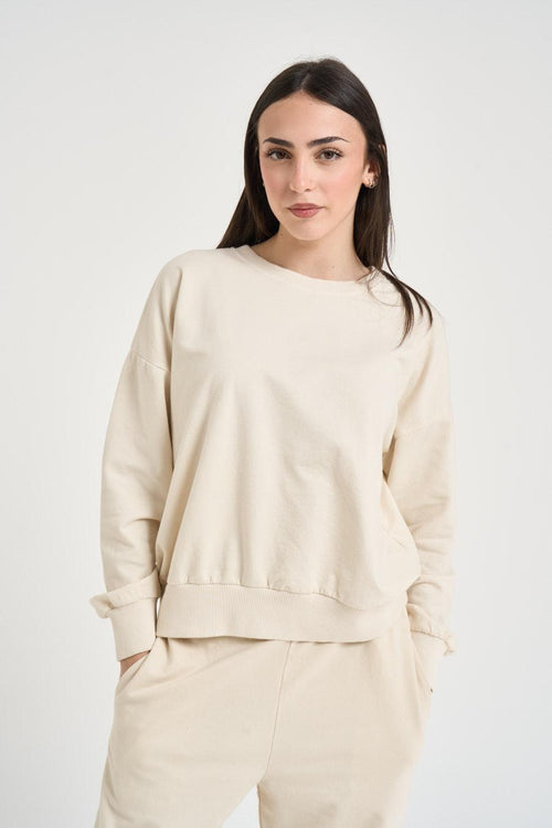 Set coordinato donna relaxed fit panna - 2