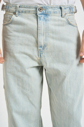 Jeans uomo ampio in denim chiaro - 6