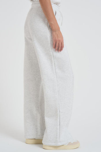 Pantalone donna a palazzo Demiz grigio chiaro - 6