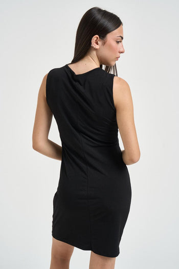 Abito donna mini con anello nero - 3