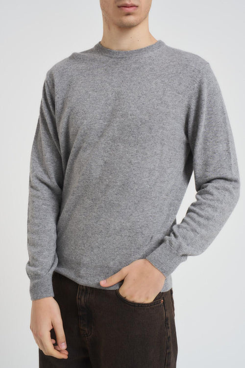 Maglia uomo girocollo grigia