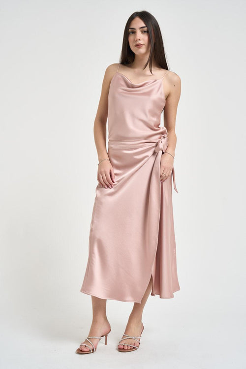 Top donna satinato rosa