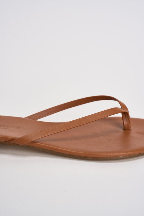 Infradito donna in ecopelle cammello - 2