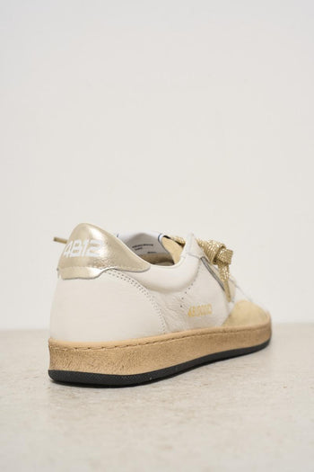 Sneakers donna bianca e oro - 6