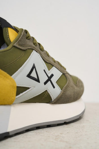Green and yellow men's sneakers - 8