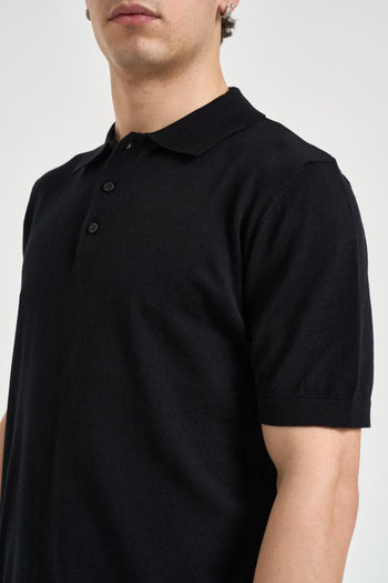 Polo uomo a manica corta nera - 3