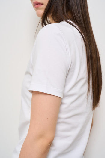 T-shirt donna girocollo con strass - 5