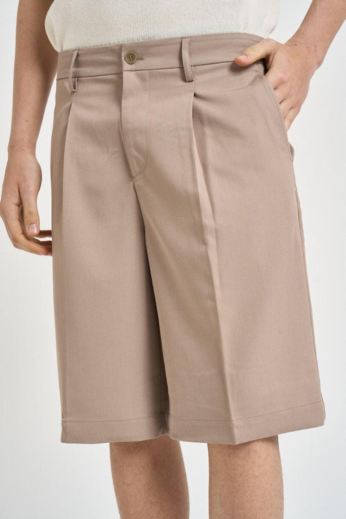 Bermuda uomo loose fit beige
