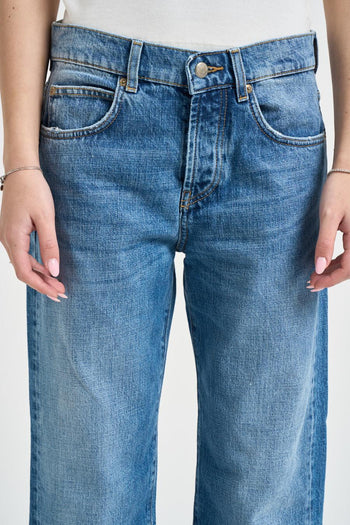 Jeans donna dritto in denim medio - 7
