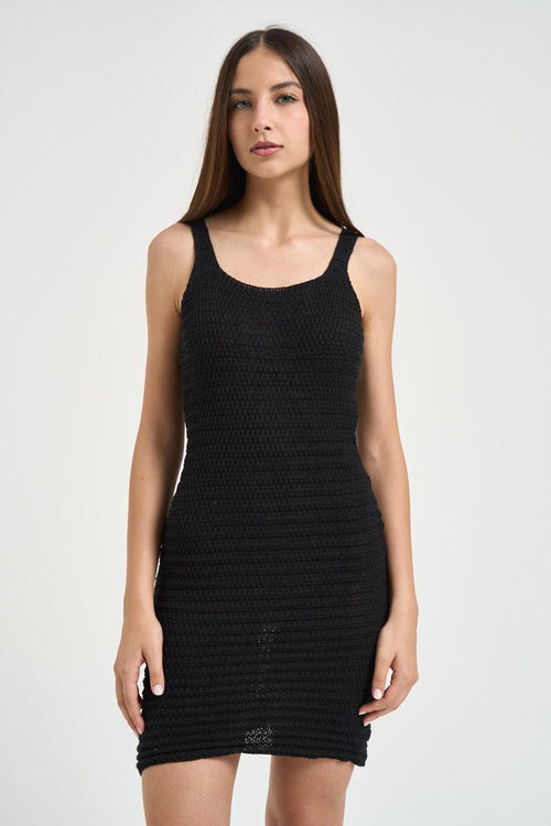 Abito donna in maglia nero - 1