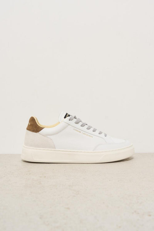 White and brown men's sneakers