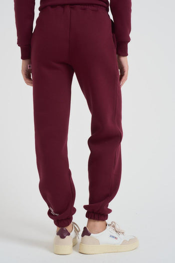 Pantalone tuta jogger donna bordeaux - 5