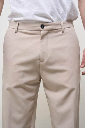 Pantalone uomo dritto panna - 5