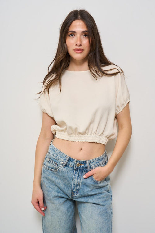 Top donna cropped panna