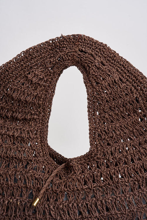 Borsa donna in rafia testa di moro - 2