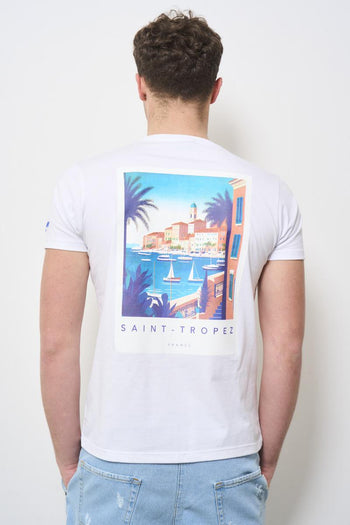 Men's white crew neck t-shirt - 3