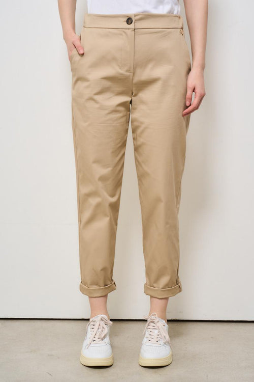 Pantalone donna regular beige