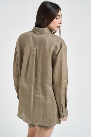 Camicia donna verde oliva - 4