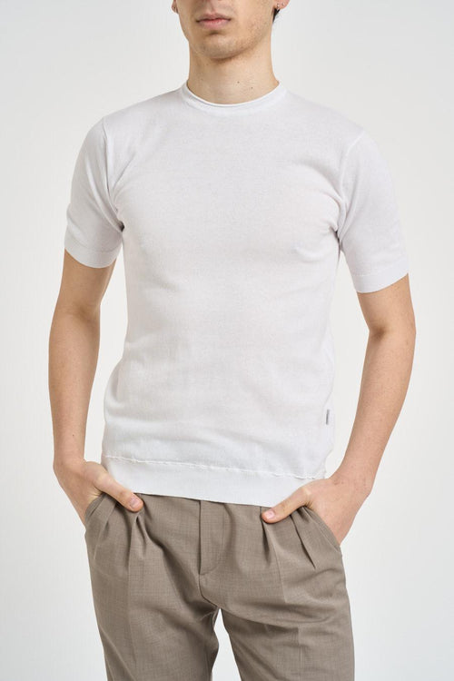 T-shirt uomo in maglia bianca