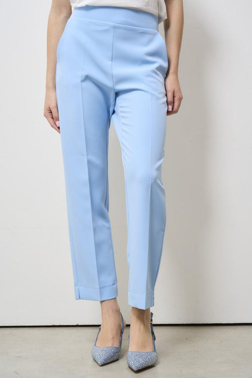Women's light blue cigarette trousers