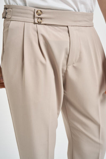 Pantalone uomo sartoriale beige - 5