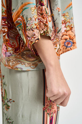 Camicia donna in tessuto leggero fantasia floreale - 6