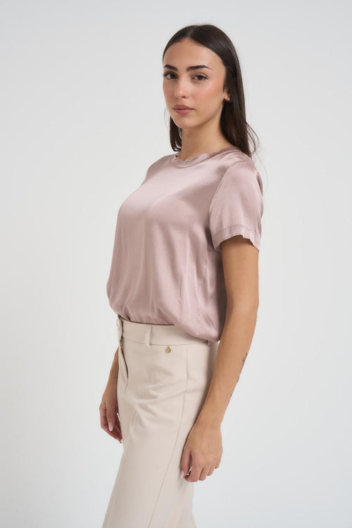 T-shirt donna girocollo rosa - 2