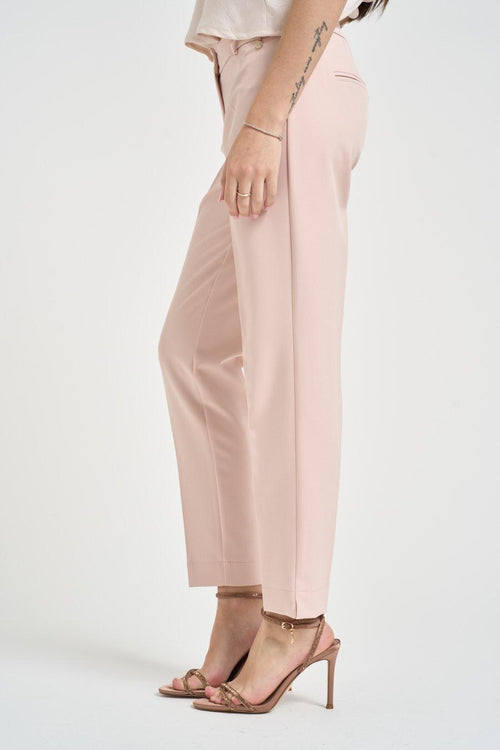 Pantalone donna a sigaretta cipria - 2