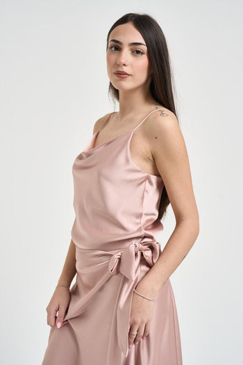 Top donna satinato rosa - 3