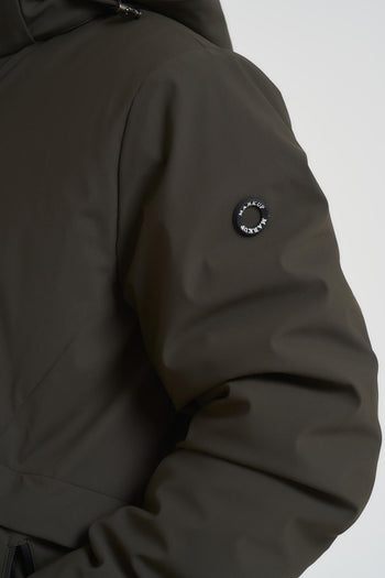 Giubbotto uomo con cappuccio verde militare - 3