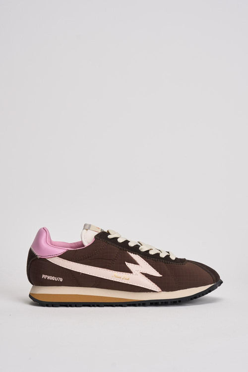 Sneakers donna marrone e rosa