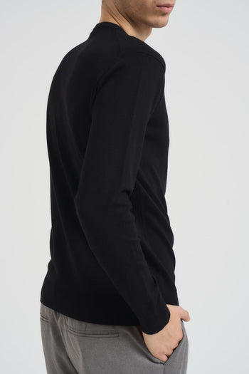 Maglia uomo girocollo nera - 3