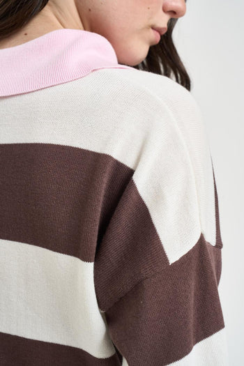 Polo donna in maglia a righe - 4