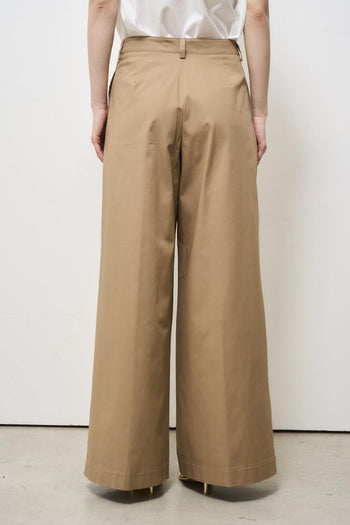 Pantalone donna beige con pinces - 6