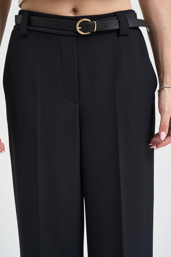 Pantalone donna flare nero - 5