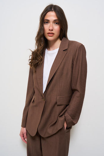 Abito donna goffrato marrone - 5