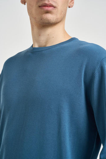 Maglia uomo girocollo azzurro - 4