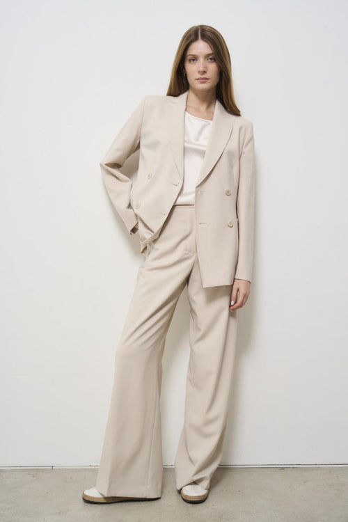 Women's double-breasted cream jacket