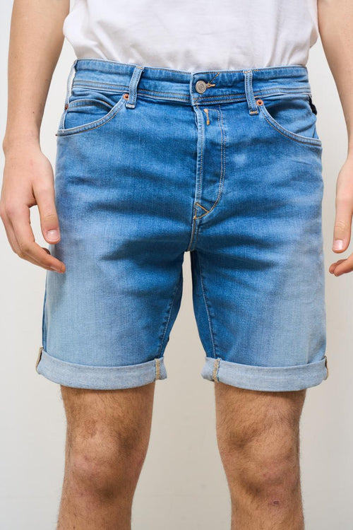 Bermuda uomo in denim medio
