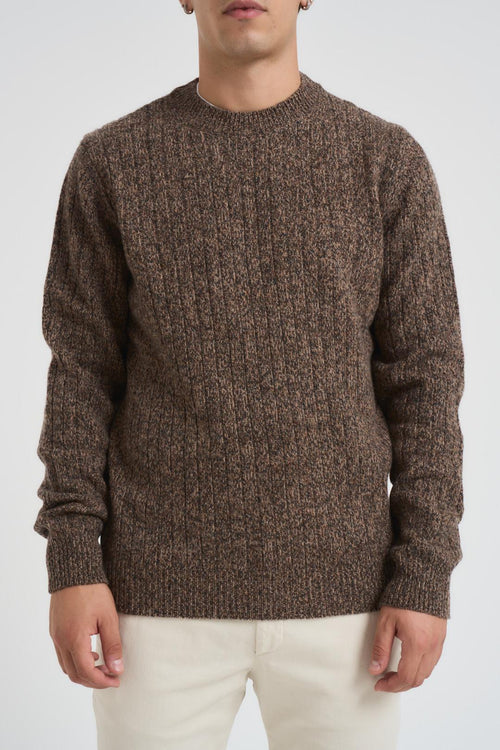 Maglione a coste melangé uomo - 2