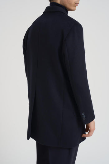 Cappotto uomo doppiopetto midi blu notte - 8